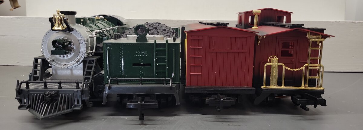 New Bright 375 G Gauge Electric Rail King Steam Train Set VG/Box