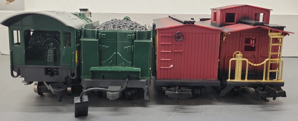 New Bright 375 G Gauge Electric Rail King Steam Train Set VG/Box
