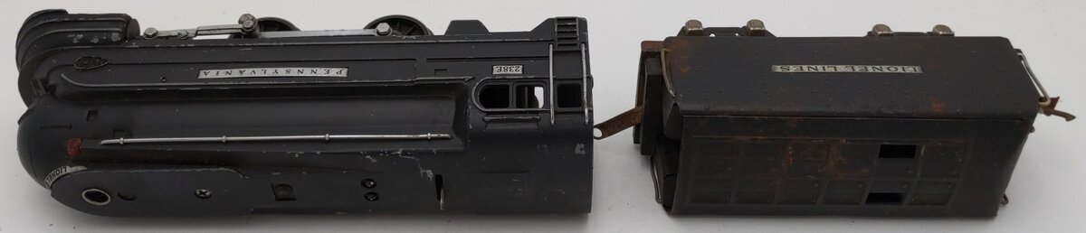 Lionel 238E Vintage O Pennsylvania Torpedo Streamlined Steam Loco w/265W Tender
