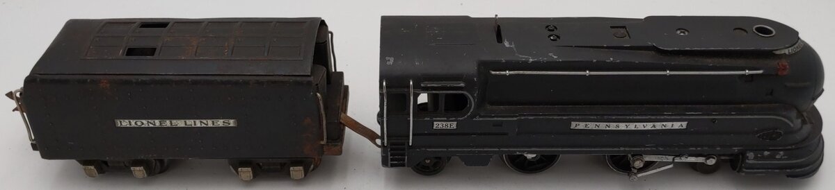 Lionel 238E Vintage O Pennsylvania Torpedo Streamlined Steam Loco w/265W Tender