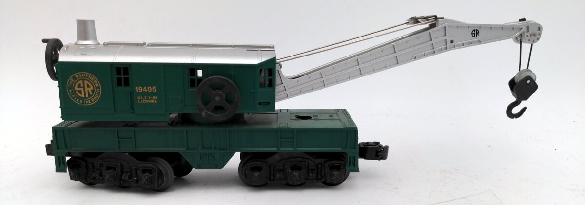 Lionel 6-19405 O Gauge Southern 6-Wheel Crane Car VG/Box