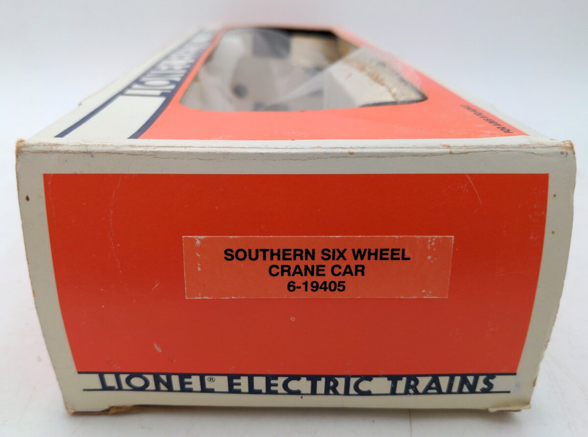 Lionel 6-19405 O Gauge Southern 6-Wheel Crane Car VG/Box