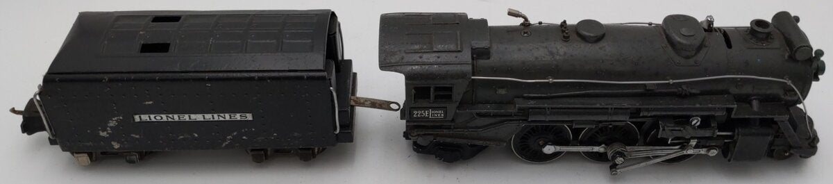 Lionel 225E VIntage O Prewar 2-6-2 Gray Steam Locomotive