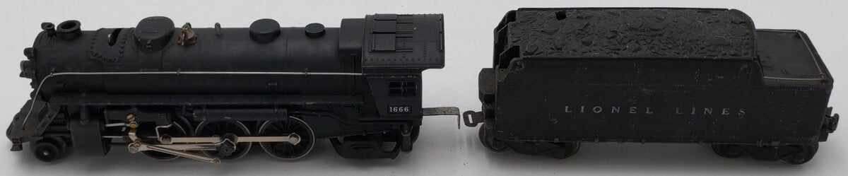 Lionel 1666 Vintage O 2-6-2 Diecast Steam Locomotive & Tender VG