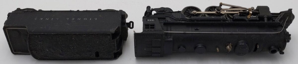 Lionel 1666 Vintage O 2-6-2 Diecast Steam Locomotive & Tender VG