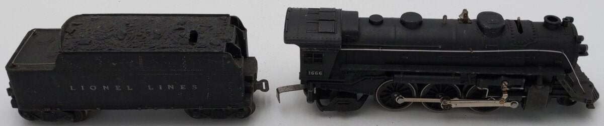 Lionel 1666 Vintage O 2-6-2 Diecast Steam Locomotive & Tender VG