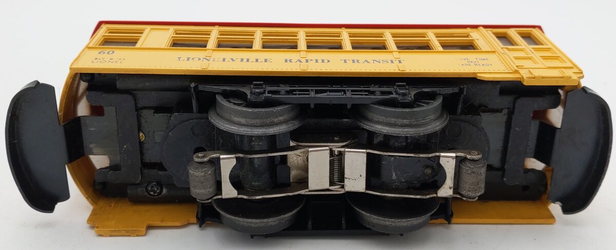 Lionel 60 Vintage O Lionelville Motorized Rapid Transit Trolley VG