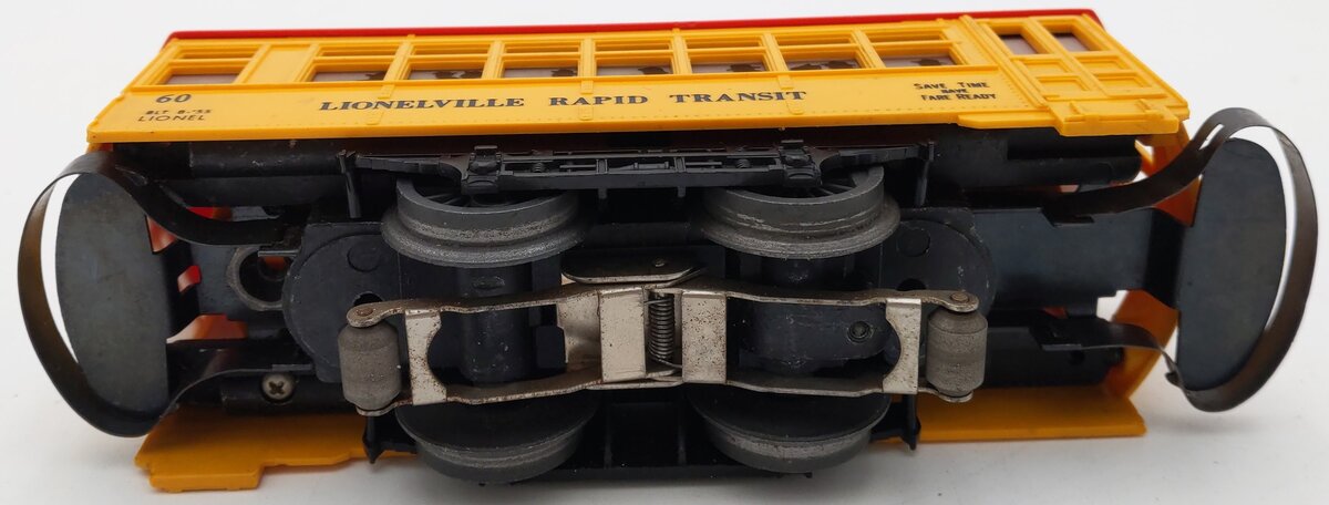 Lionel 60 Vintage O Gauge Postwar Lionelville Trolley with Black Lettering