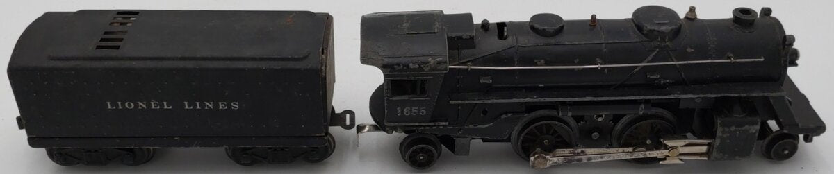 Lionel 1655 Vintage O Lionel Lines 2-4-2 Steam Locomotive with 6654W Tender
