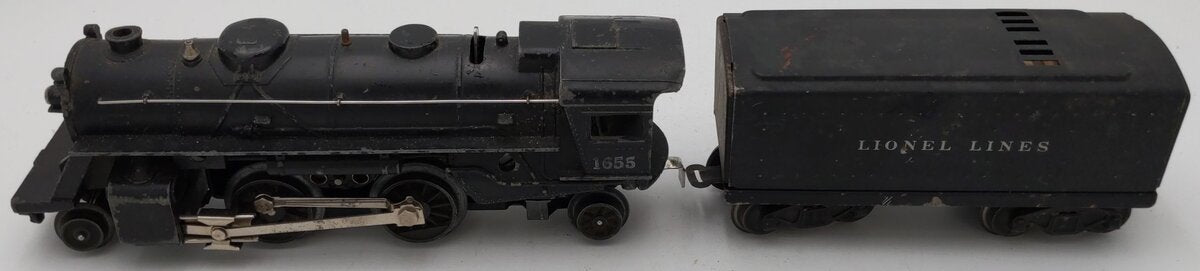 Lionel 1655 Vintage O Lionel Lines 2-4-2 Steam Locomotive with 6654W Tender