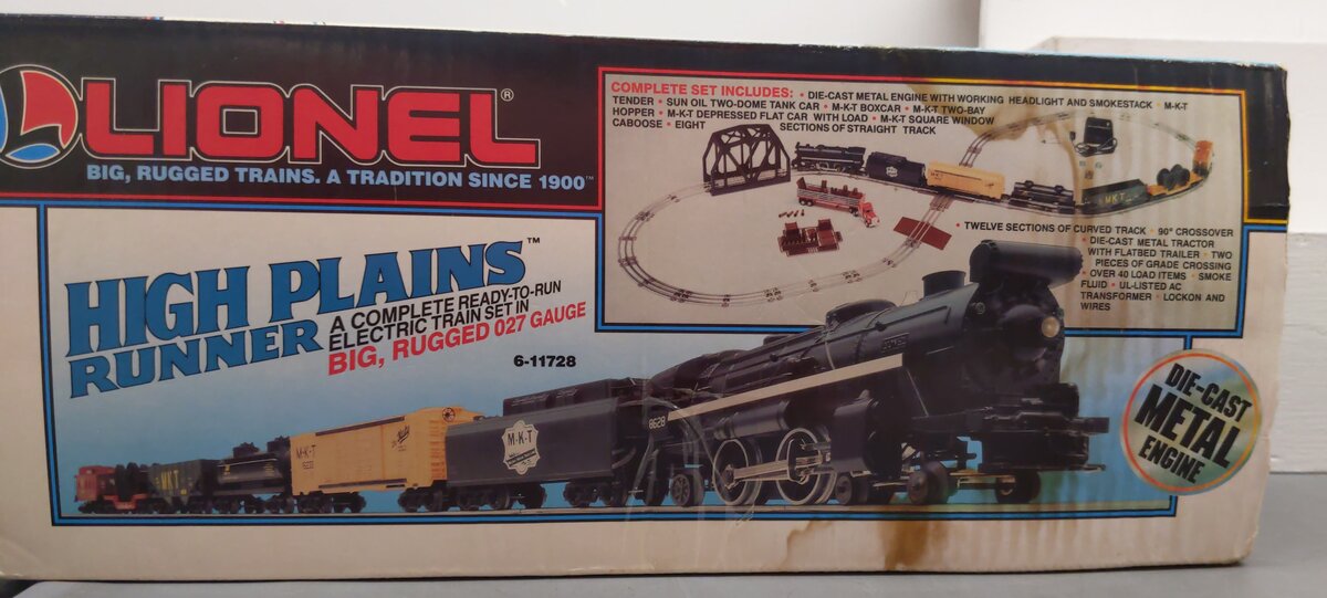 Lionel 6-11728 O Gauge High Plains Runner Steam Train Set VG/Box