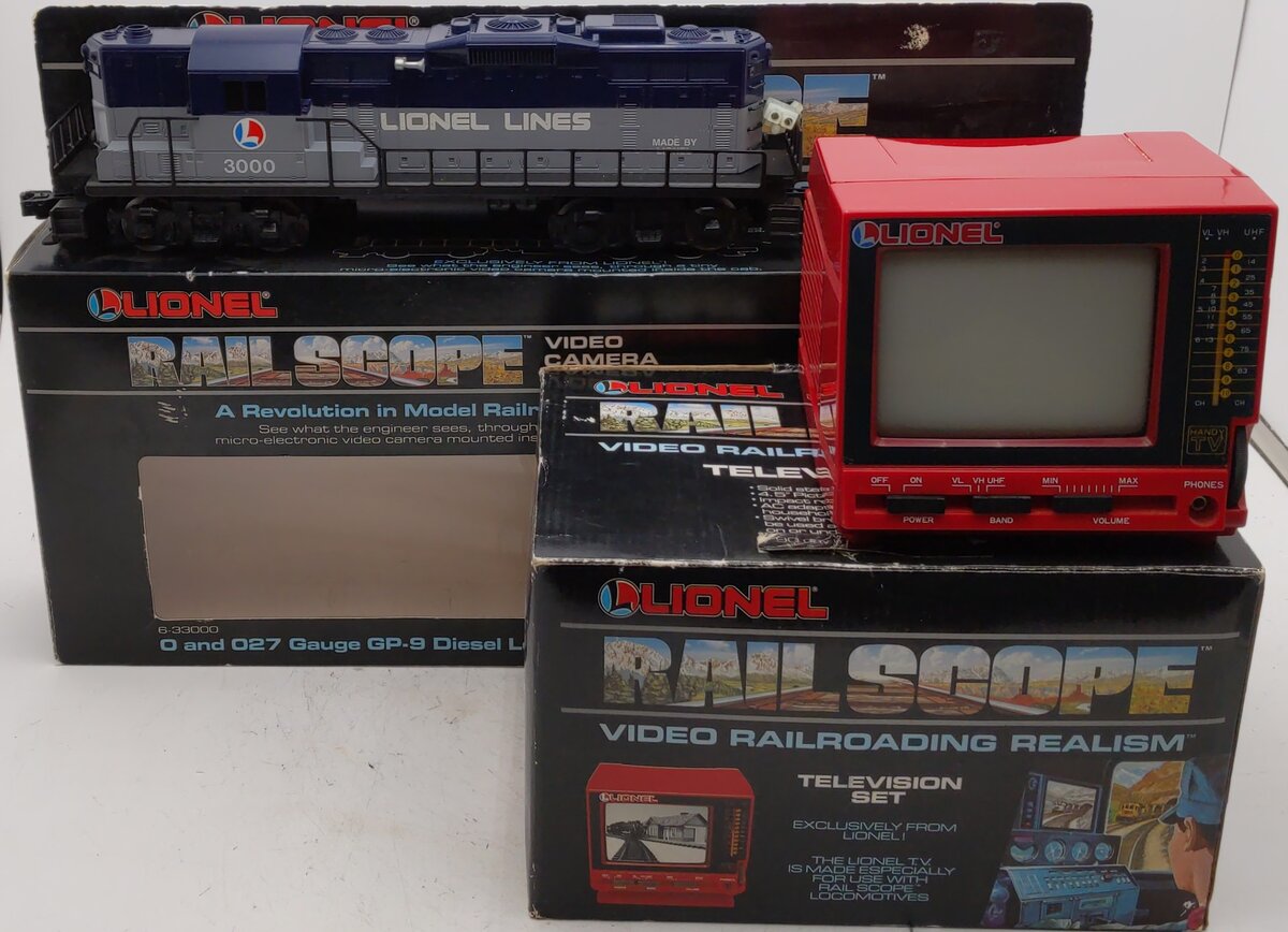 Lionel 6-33000 O Railscope Lionel Lines GP-9 Diesel Locomotive w/TV #3000 EX/Box
