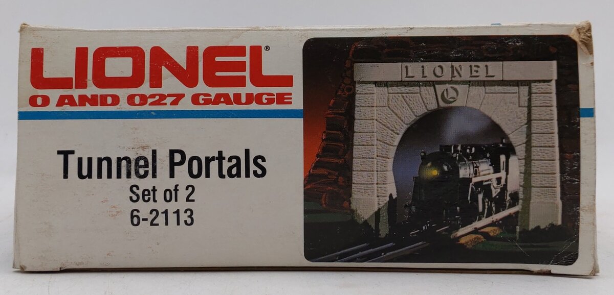 Lionel 6-12896 O Scale Gray Plastic Tunnel Portals (Pack of 2) LN/Box
