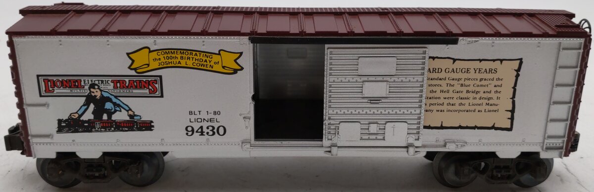 Lionel 6-9430 O Gauge Joshua Lionel Cowen The Standard Gauge Years Boxcar VG/Box