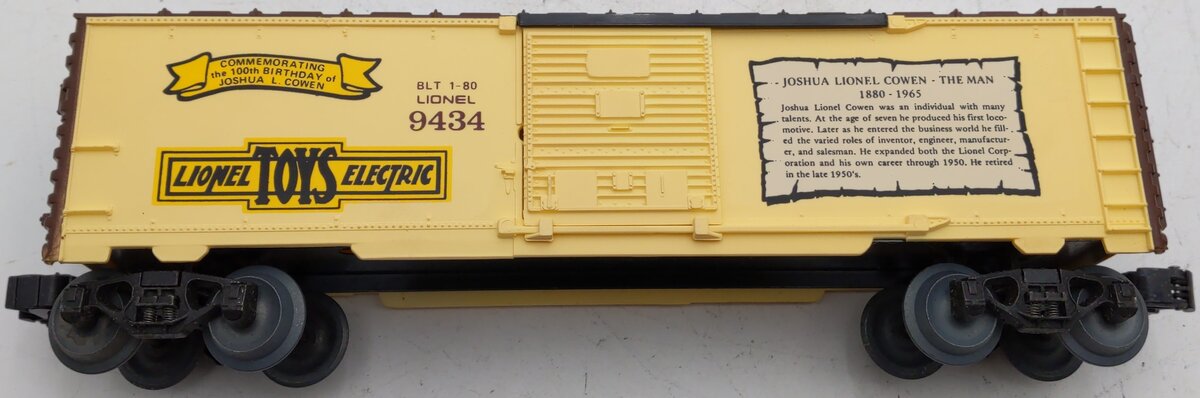 Lionel 6-9434 O Gauge Joshua Lionel Cowen "The Man" Boxcar EX/Box