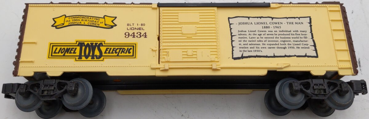 Lionel 6-9434 O Gauge Joshua Lionel Cowen "The Man" Boxcar EX/Box