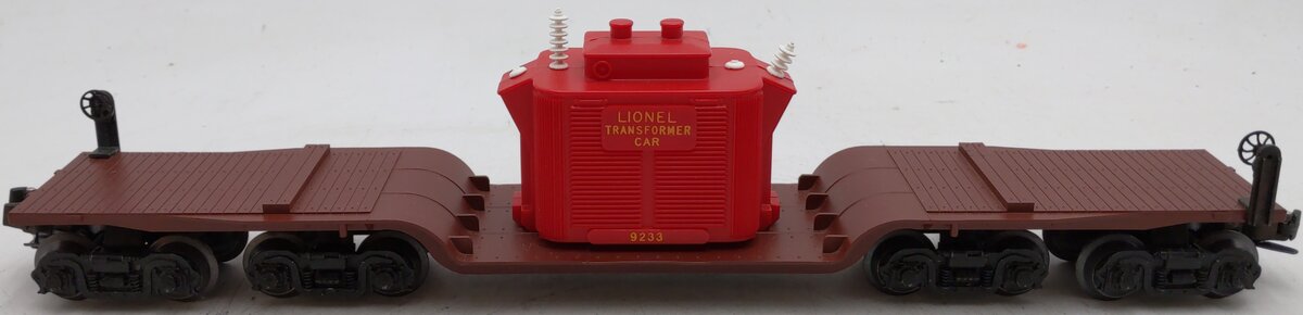 Lionel 6-9233 O Gauge 4 Truck Depressed Center Flatcar with Transformer EX/Box