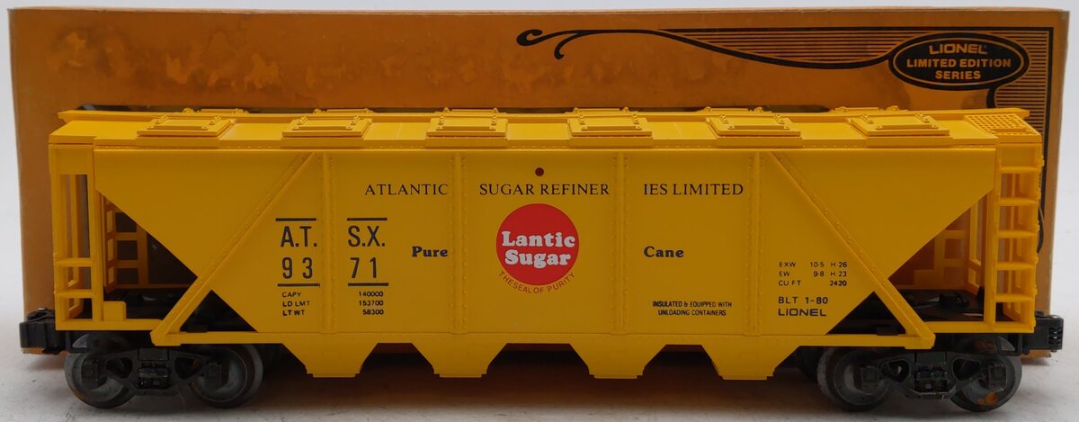 Lionel 6-9371 O Gauge Atlantic Sugar Refineries Lantic Sugar Hopper EX/Box