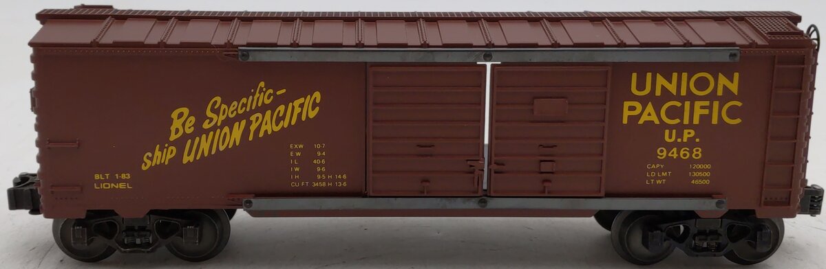 Lionel 6-9468 O Gauge Union Pacific Double Door Boxcar LN