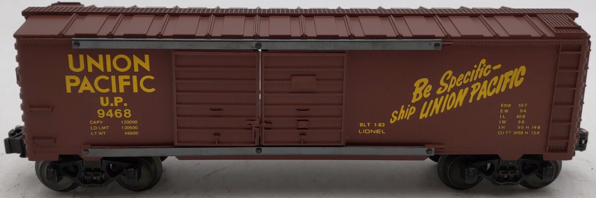 Lionel 6-9468 O Gauge Union Pacific Double Door Boxcar LN
