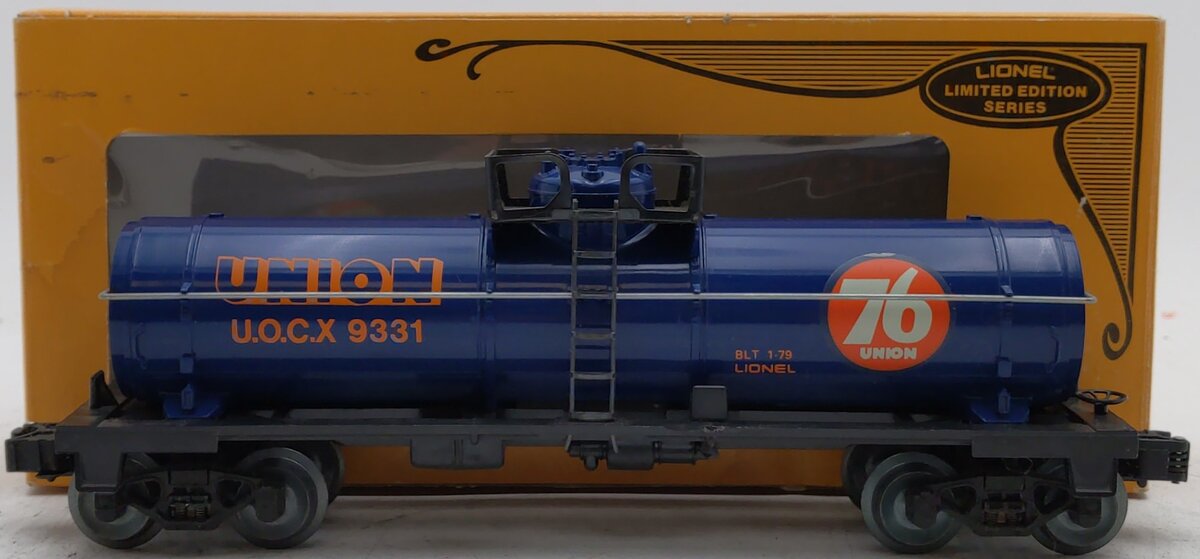 Lionel 6-9331 O Gauge Union 76 Single Dome Tank Car EX/Box