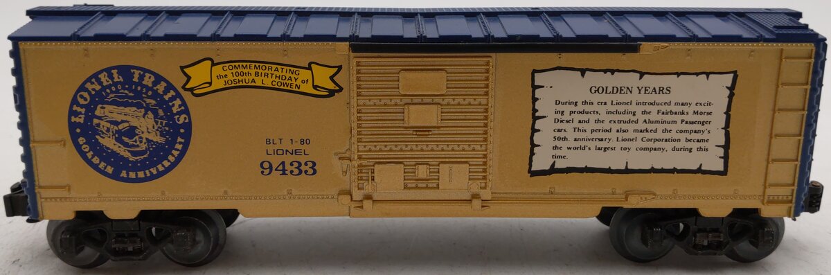 Lionel 6-9433 O Gauge Joshua Lionel Cowen Golden Years Boxcar EX/Box