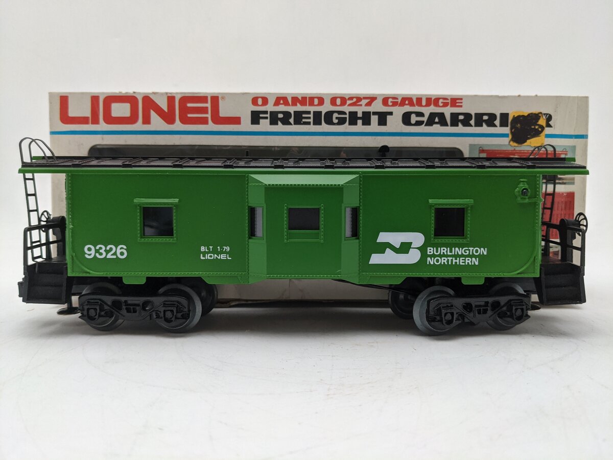 Lionel 6-9326 O Gauge Burlington Northern Bay Window Caboose EX/Box