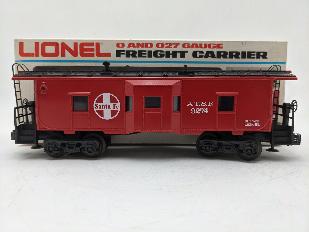 Lionel 6-9274 O Gauge Santa Fe Bay Window Caboose EX/Box