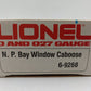 Lionel 6-9268 O Gauge Northern Pacific Bay Window Caboose EX/Box