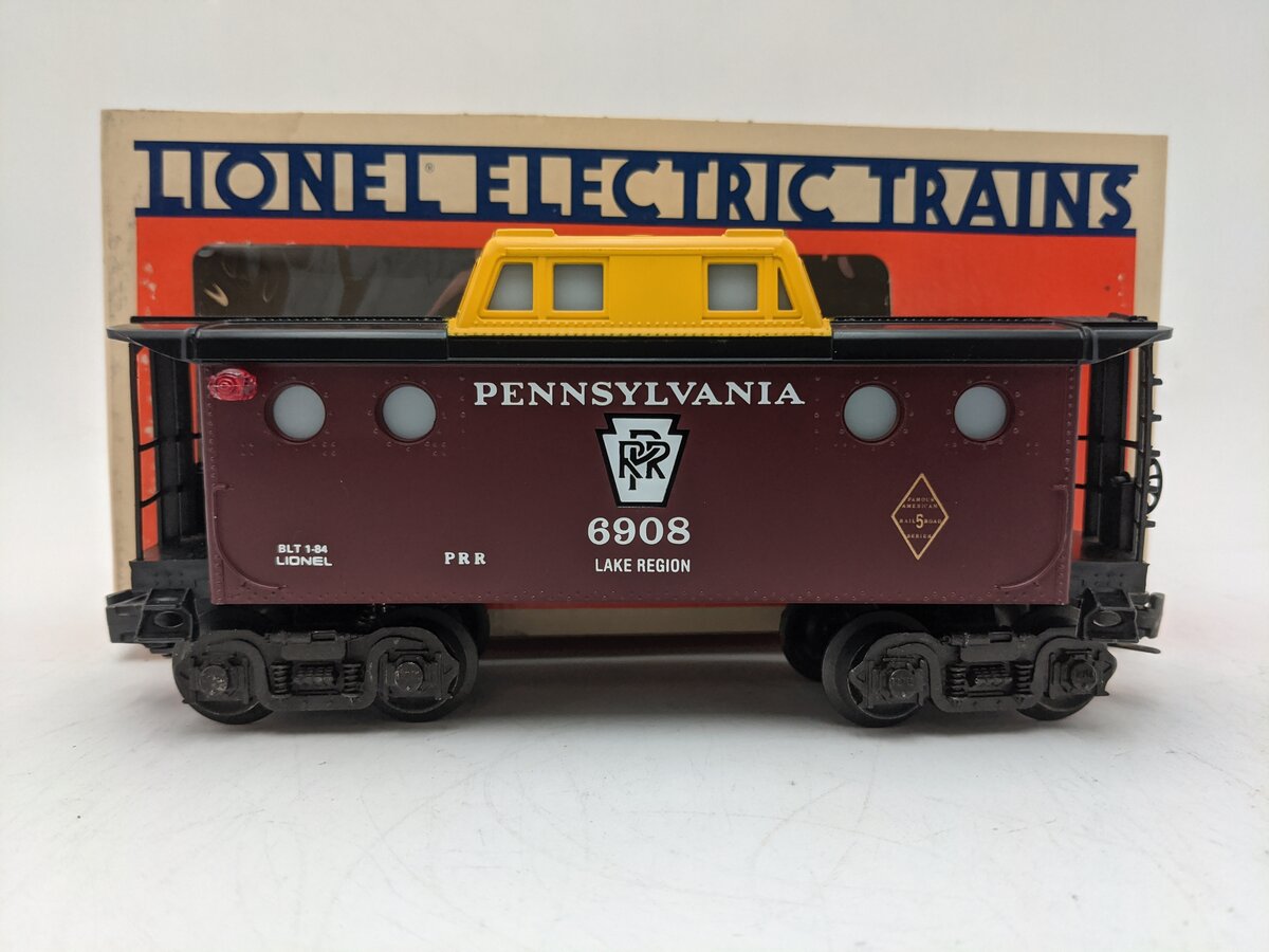 Lionel 6-6908 O Gauge Pennsylvania Illuminated Porthole Caboose EX/Box