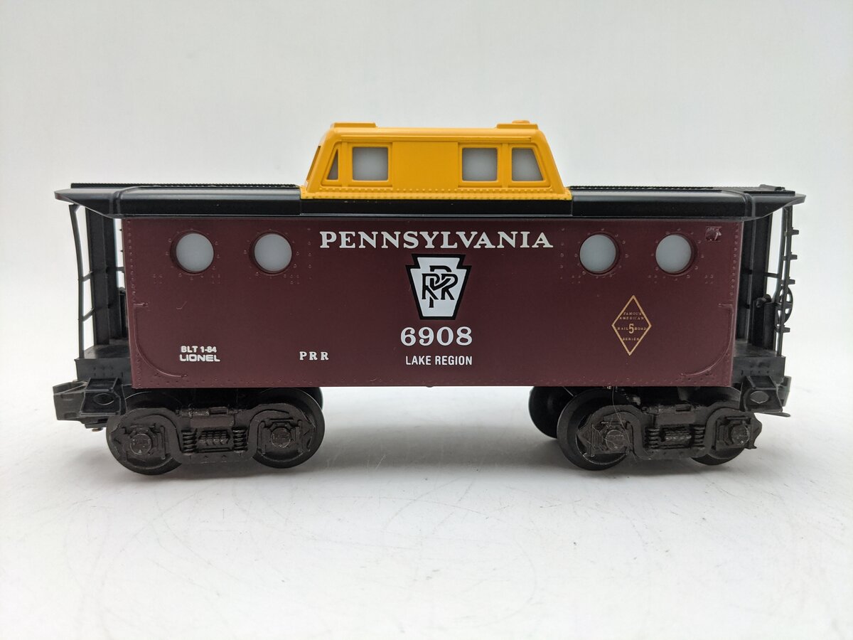 Lionel 6-6908 O Gauge Pennsylvania Illuminated Porthole Caboose EX/Box