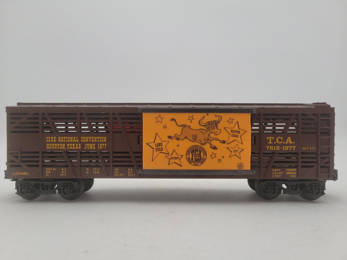 Lionel 6-7812 O Gauge Houston Texas Convention Stock Car EX