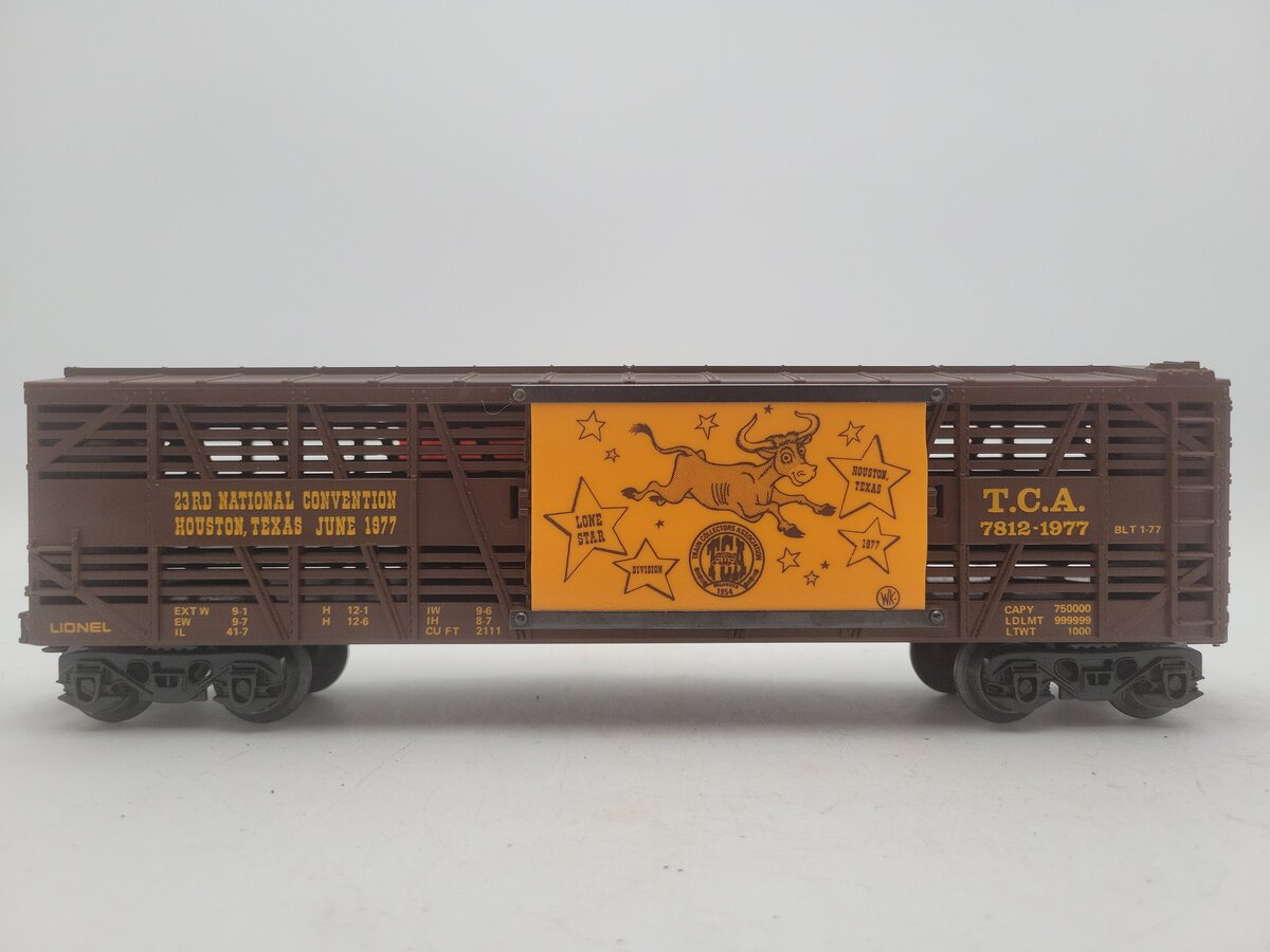 Lionel 6-7812 O Gauge Houston Texas Convention Stock Car EX