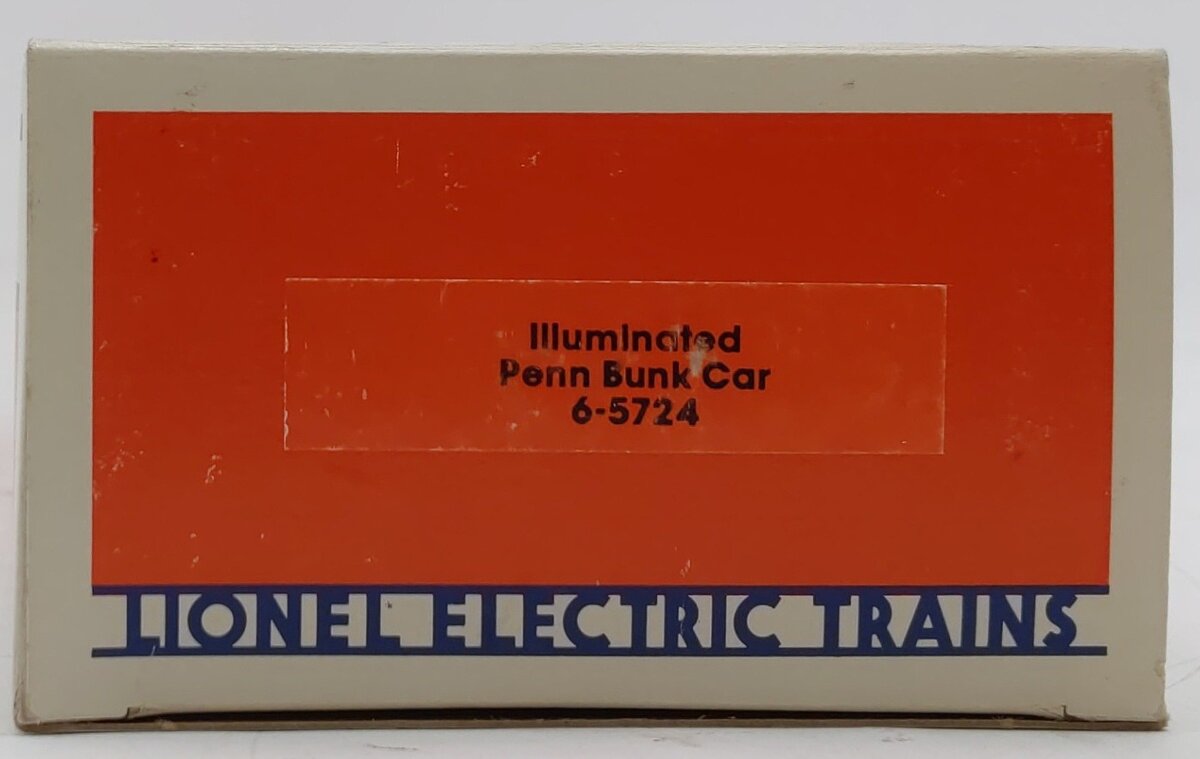 Lionel 6-5724 O Gauge Pennsylvania Illuminated Bunk Car #5724 LN/Box