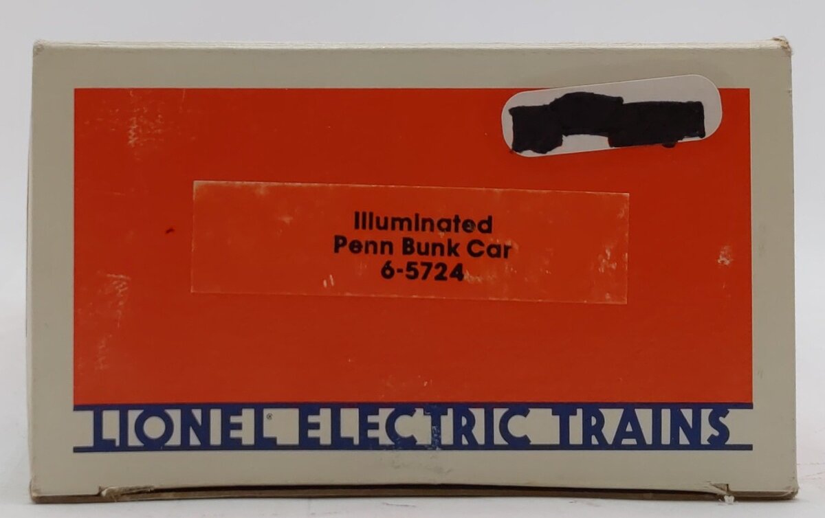 Lionel 6-5724 O Gauge Pennsylvania Illuminated Bunk Car #5724 LN/Box