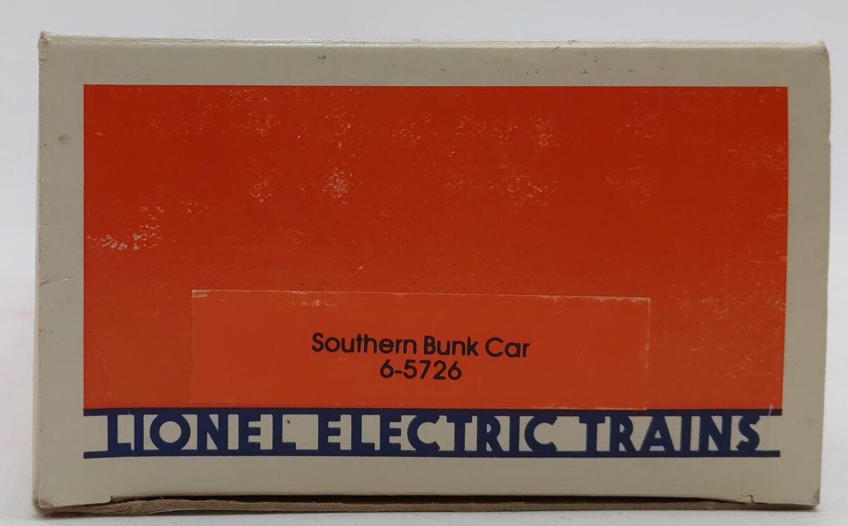 Lionel 6-5726 O Gauge Southern Bunk Car with Illumination #5726 LN/Box
