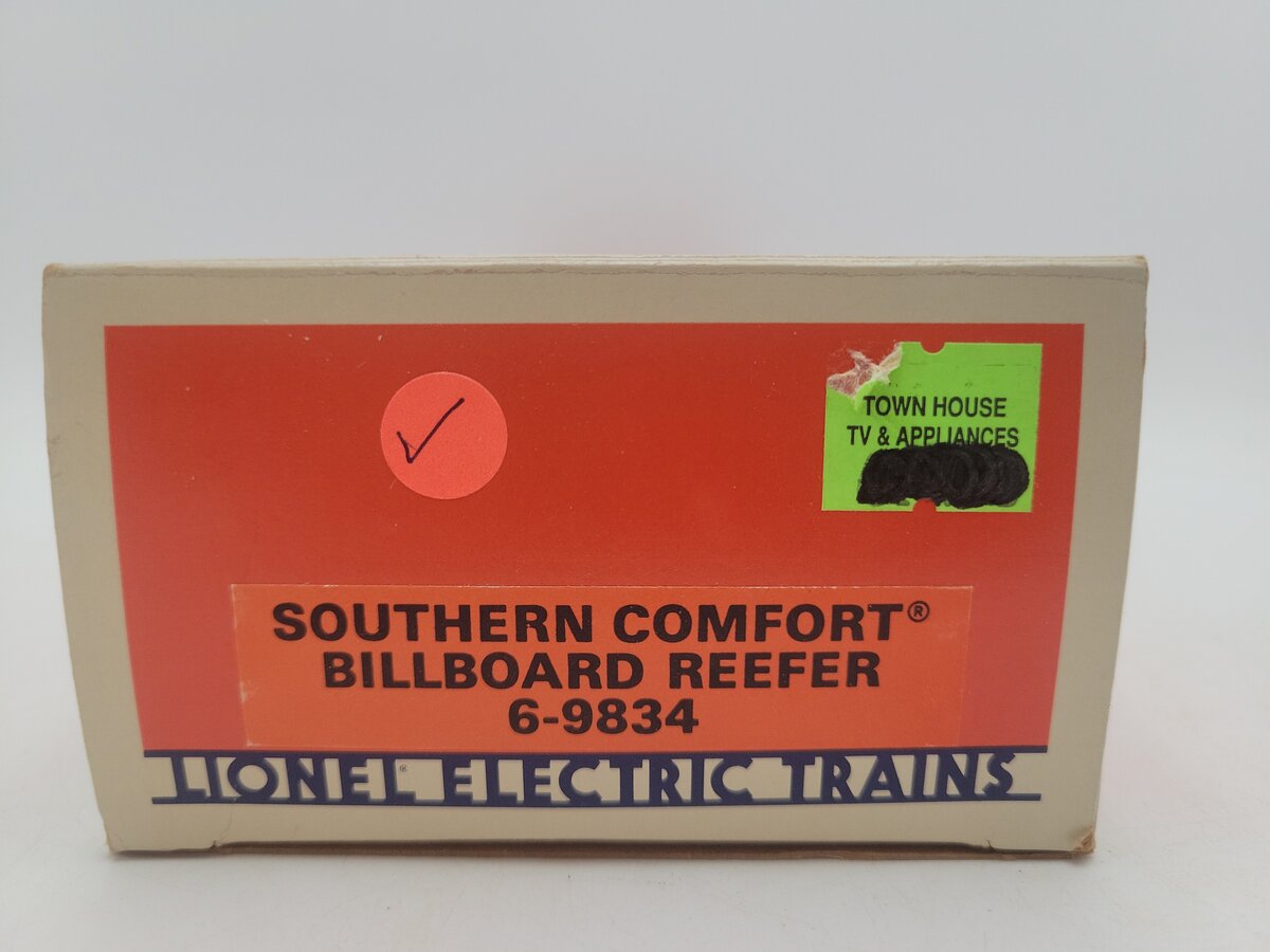 Lionel 6-9834 O Gauge Southern Comfort Billboard Reefer Car #9834 EX/Box