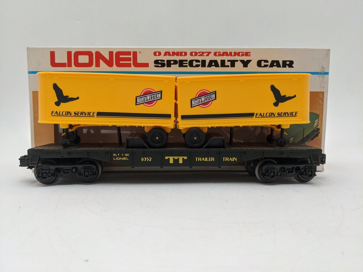 Lionel 6-9352 O Gauge Chicago & Northwestern Piggyback Flatcar w/Trailers EX/Box