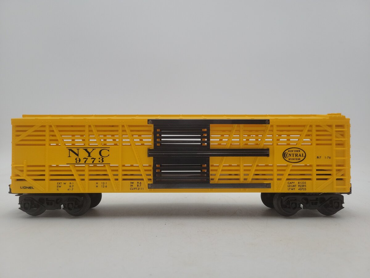 Lionel 6-9773 O Gauge New York Central Cattle Car EX/Box