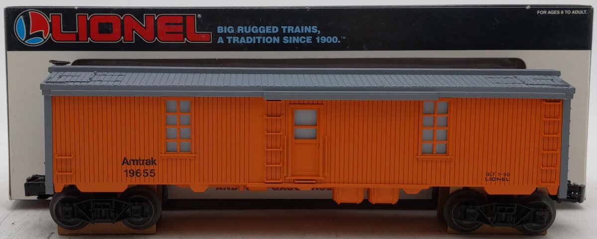Lionel 6-19655 O Gauge Amtrak Tool Car with Lighted Interior LN/Box