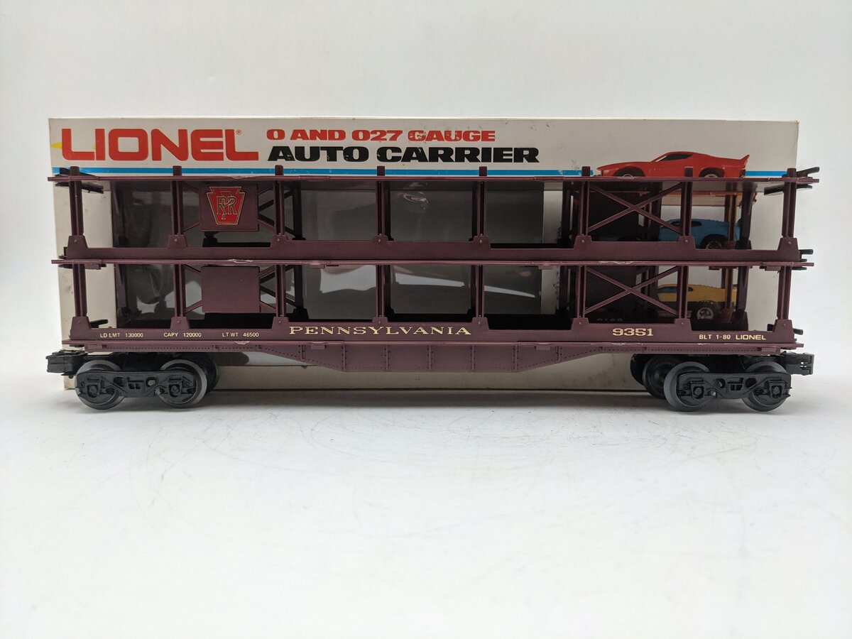 Lionel 6-9351 O Gauge Pennsylvania Auto Carrier EX/Box