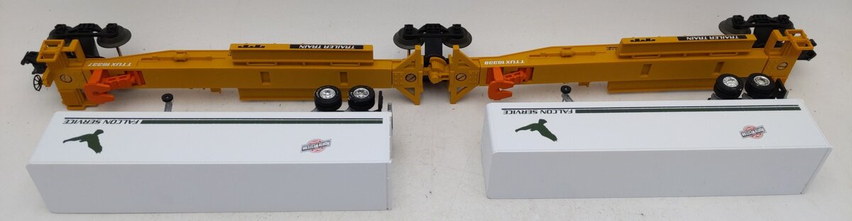 Lionel 6-16334 O Chicago & Northwestern TTUX Flat Cars with Trailers EX