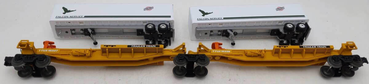 Lionel 6-16334 O Chicago & Northwestern TTUX Flat Cars with Trailers EX