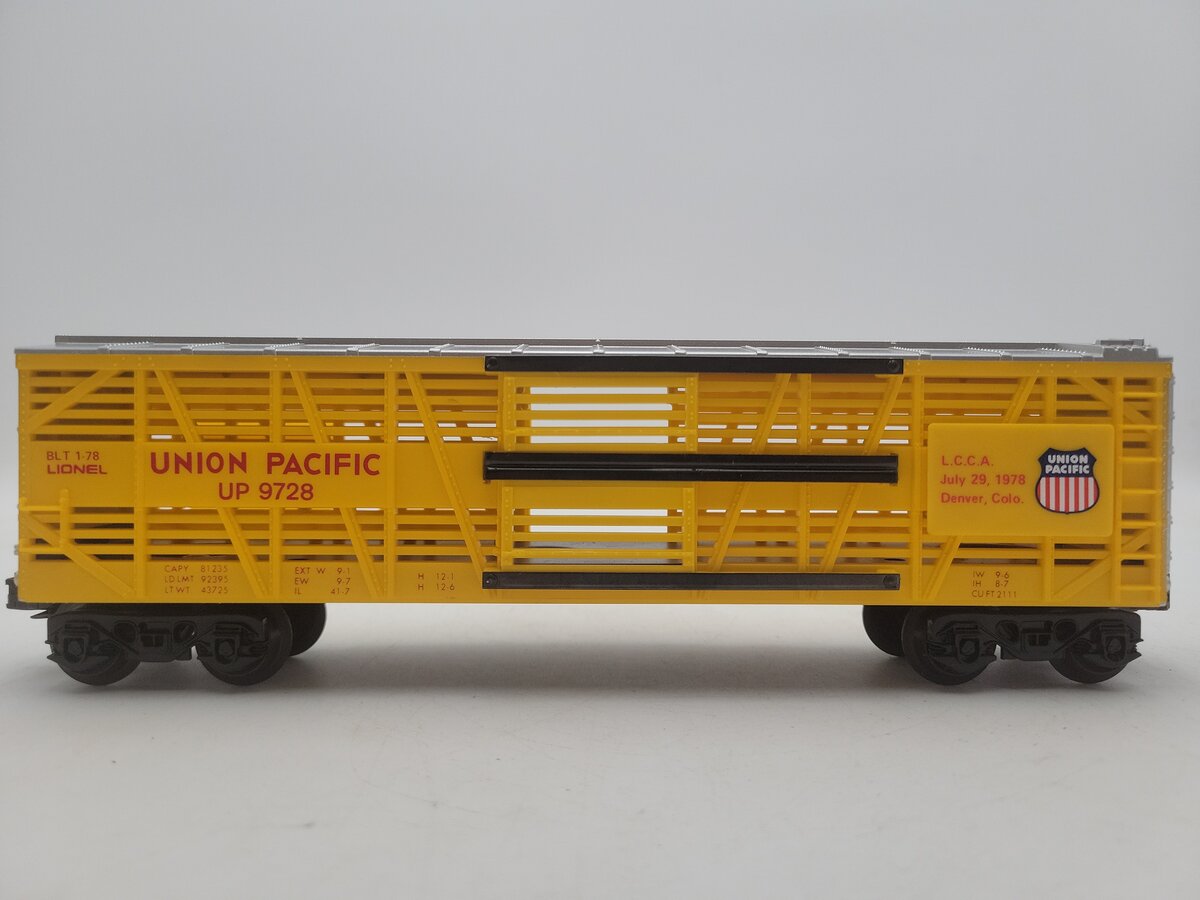 Lionel 6-9728 O Gauge Union Pacific LCCA Bi-level Stock Convention Car #9728 EX