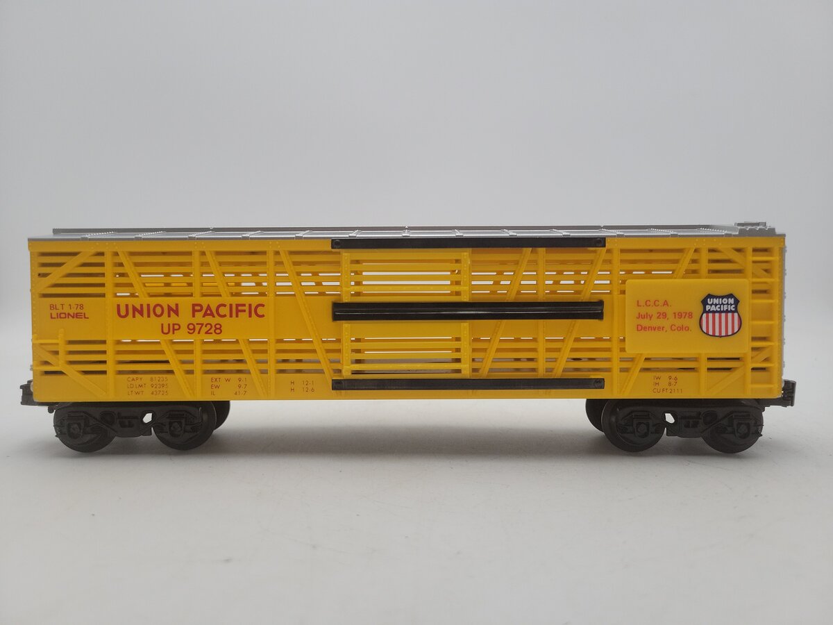 Lionel 6-9728 O Gauge Union Pacific LCCA Bi-level Stock Convention Car #9728 EX