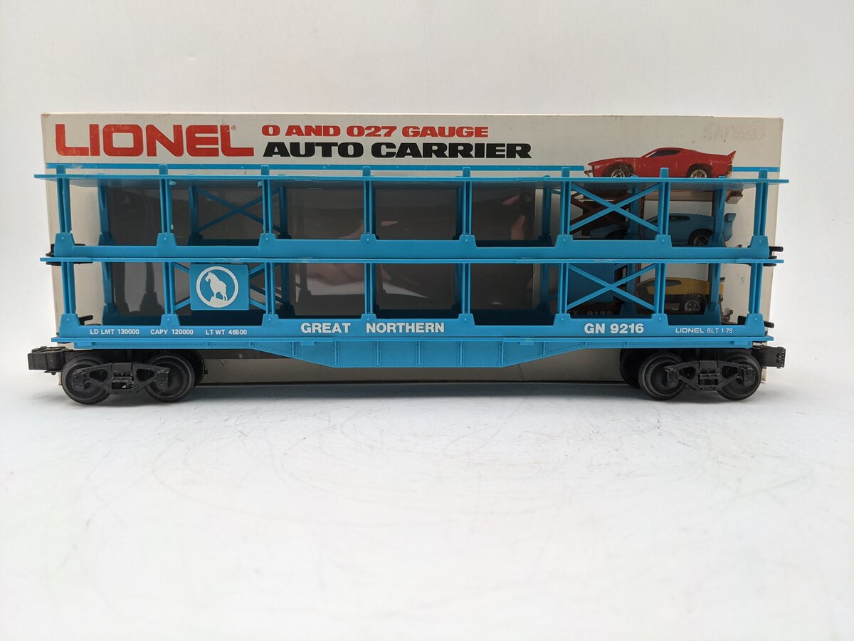 Lionel 6-9216 O Gauge Great Northern 3-Tier Auto Carrier EX/Box