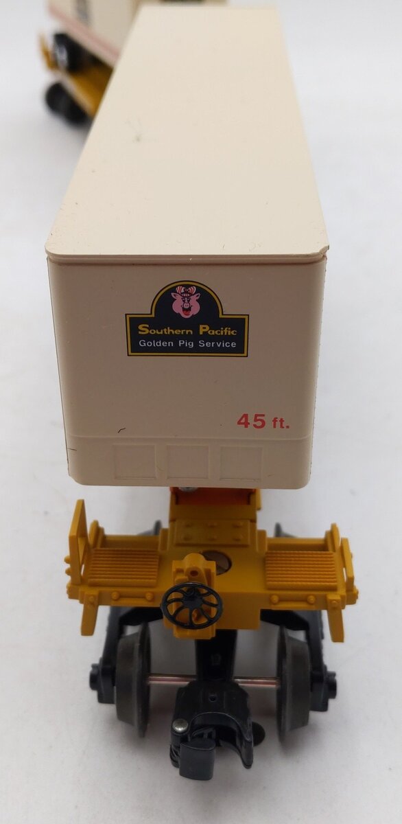 Lionel 6-16345 O TTUX Flatcar w/ Southern Pacific Trailers EX
