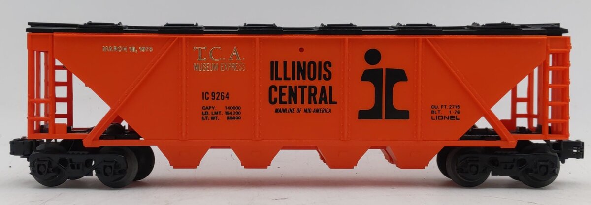 Lionel 6-9264 O Gauge Illinois Central Quad Hopper #9264 LN