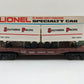 Lionel 6-9333 O Gauge Southern Pacific Flatcar with 2 Trailers #9333 EX/Box