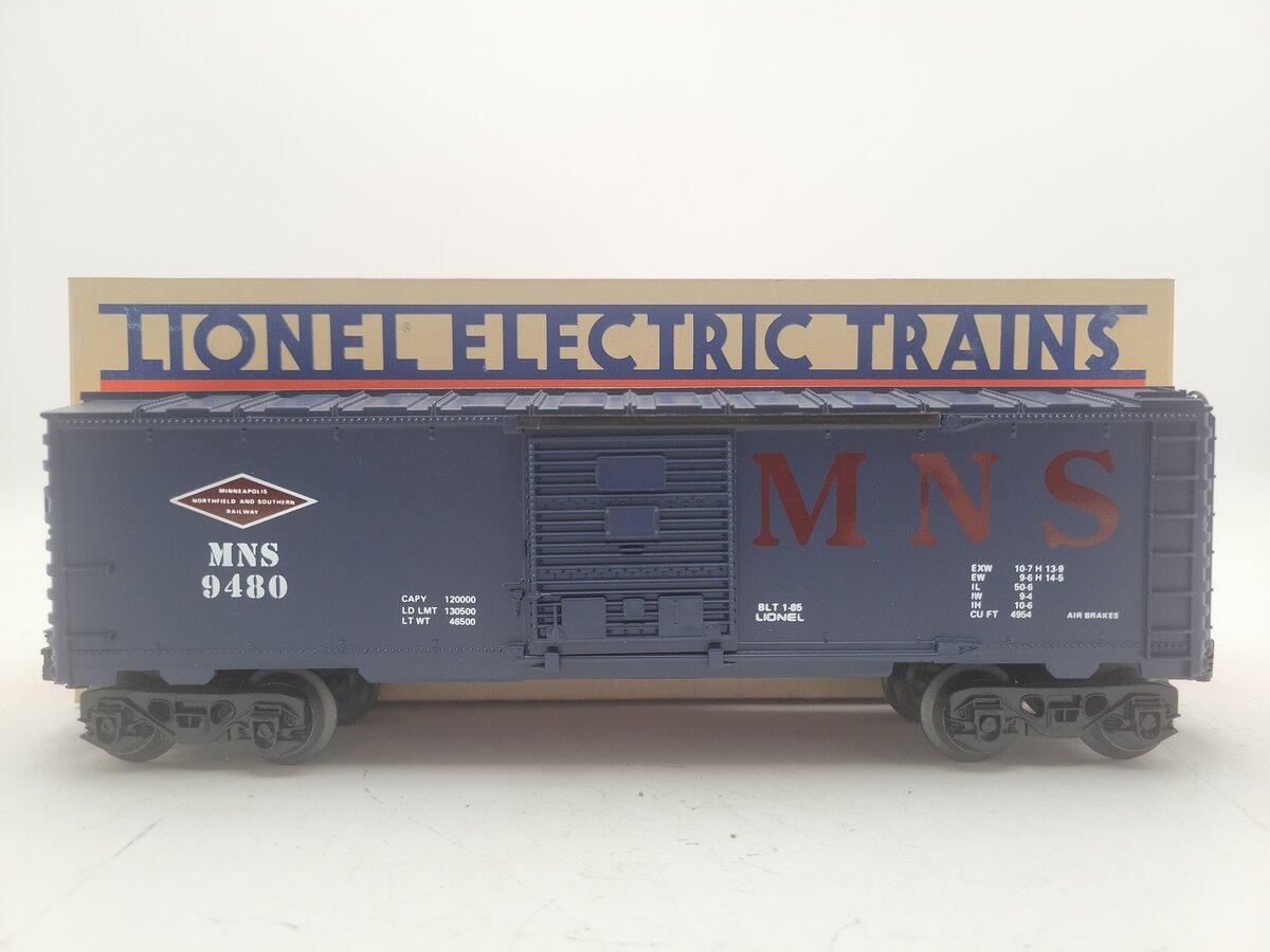 Lionel 6-9480 O Gauge Minneapolis, Northfield, & Southern Box Car #9480 EX/Box